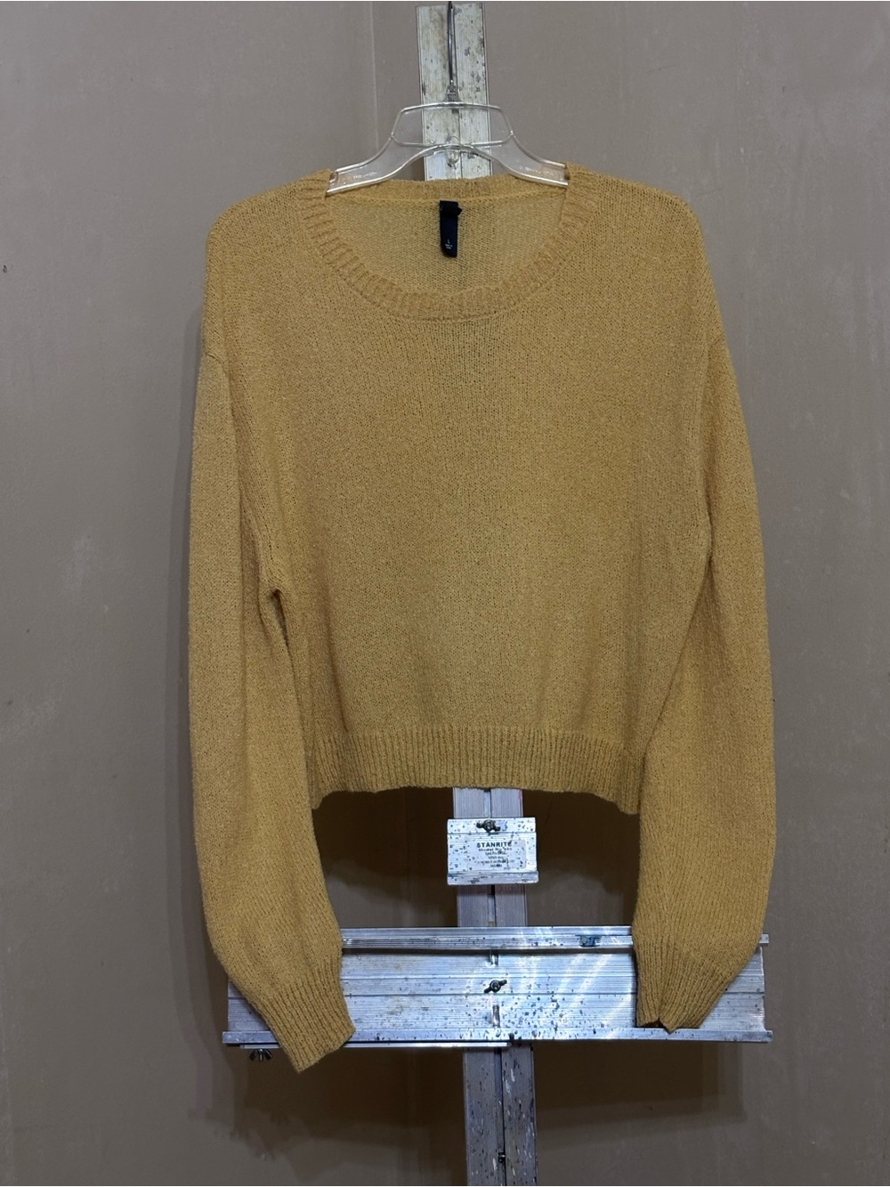 Alya Butter Yellow Crewneck Women's Sweater Sz L